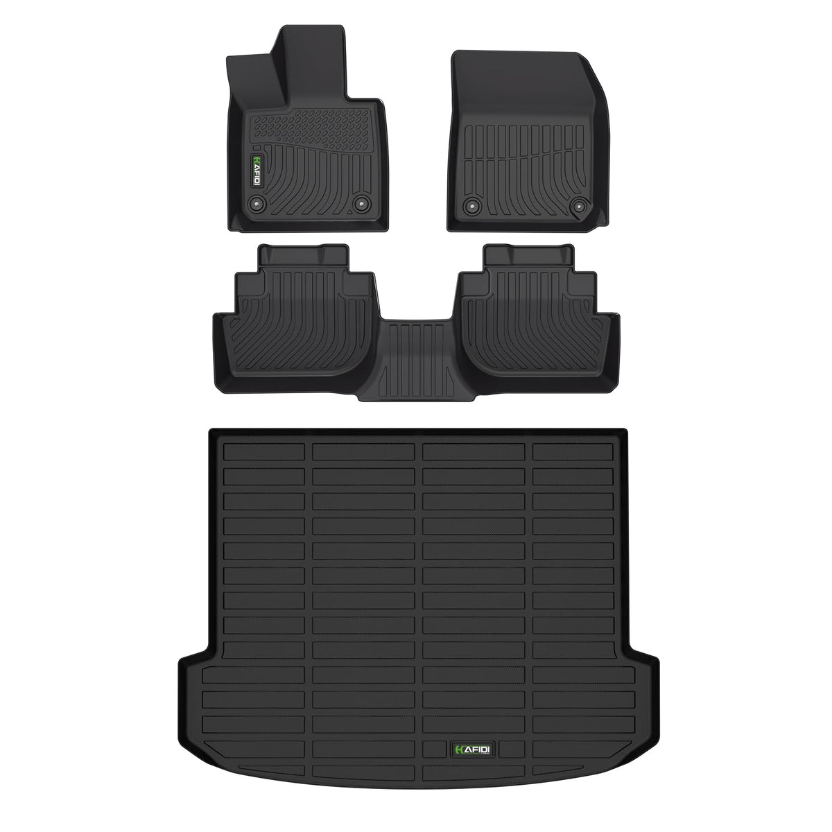 HAFIDI® Floor Mats & Cargo Liner Set Fit for 2023-2027 Kia NIRO & NIRO Hybrid (Not for NIRO EV &NIRO PHEV) All Weather Protection TPE Anti-Slip Floor Liners Custom Accessories -Black