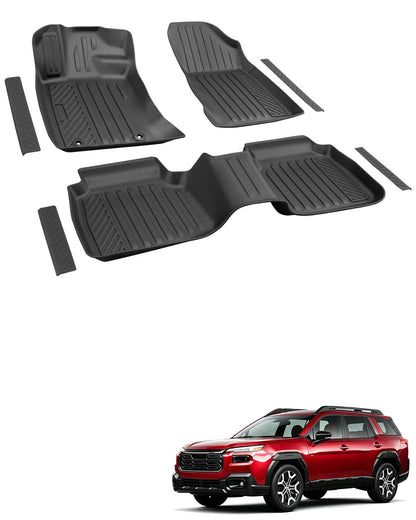 Car Floor Mats for Toyota Prius 2010-2015, 4PCS TPE Car Mats & Trunk Liner