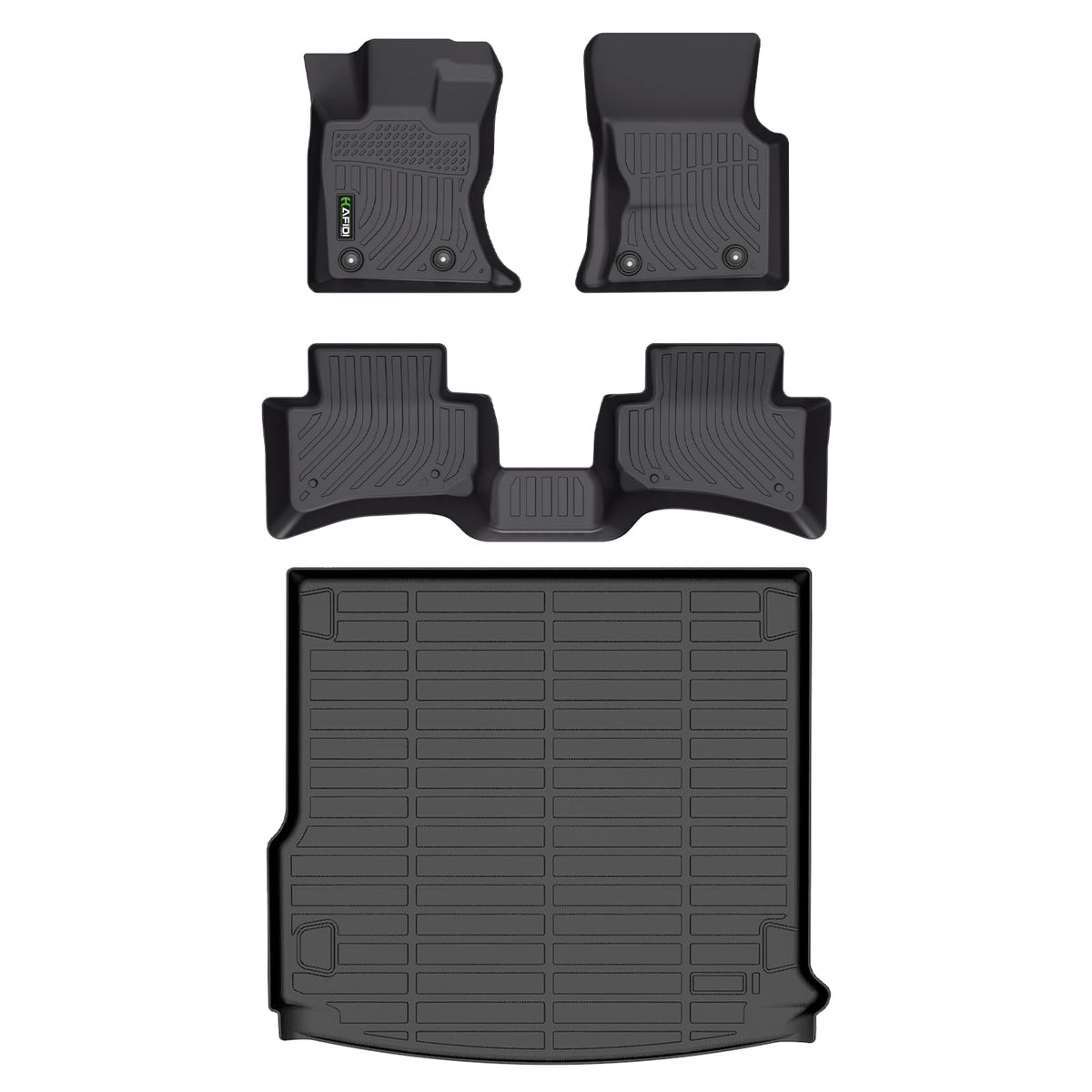 Floor Mats Custom for Toyota Corolla 2009-2013 All Weather Protection TPE Heavy Duty Non-Slip Automotive Floor Liners Fits Front& 2nd Row Full Set Accessories, Black