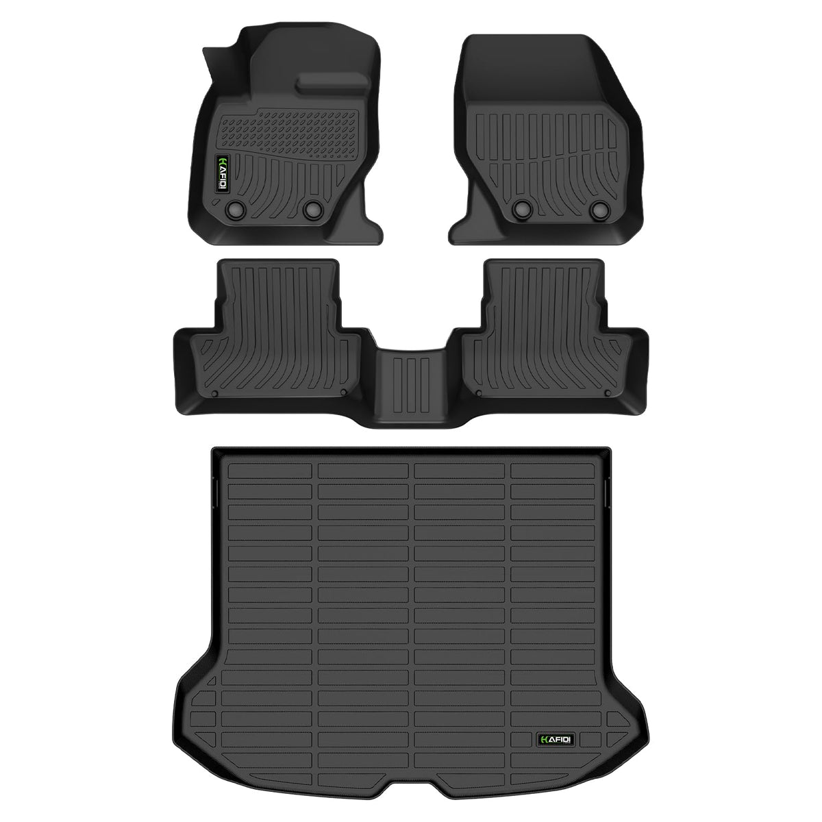 HAFIDI® Floor Mats & Cargo Liner Set Fit for 2023-2027 Kia NIRO & NIRO Hybrid (Not for NIRO EV &NIRO PHEV) All Weather Protection TPE Anti-Slip Floor Liners Custom Accessories -Black