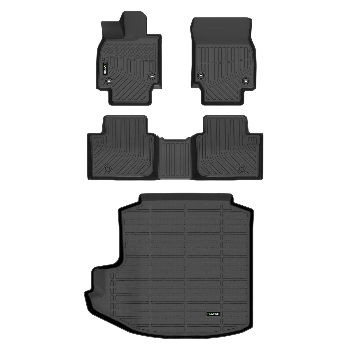 HAFIDI® Floor Mats & Cargo Liner Set Fit for 2023-2027 Kia NIRO & NIRO Hybrid (Not for NIRO EV &NIRO PHEV) All Weather Protection TPE Anti-Slip Floor Liners Custom Accessories -Black