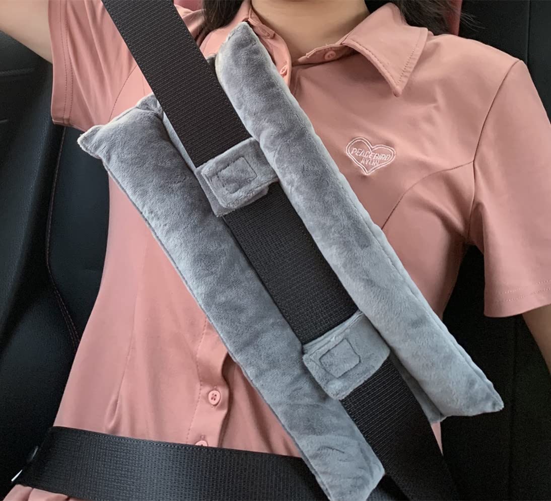Seat Belt Pillow for Mastectomy Post-Surgery, Heart Surgery Recovery Support Cushion for Chest Chemo Port Pacemaker Bypass Hysterectomy Recovery Pillow (Black)