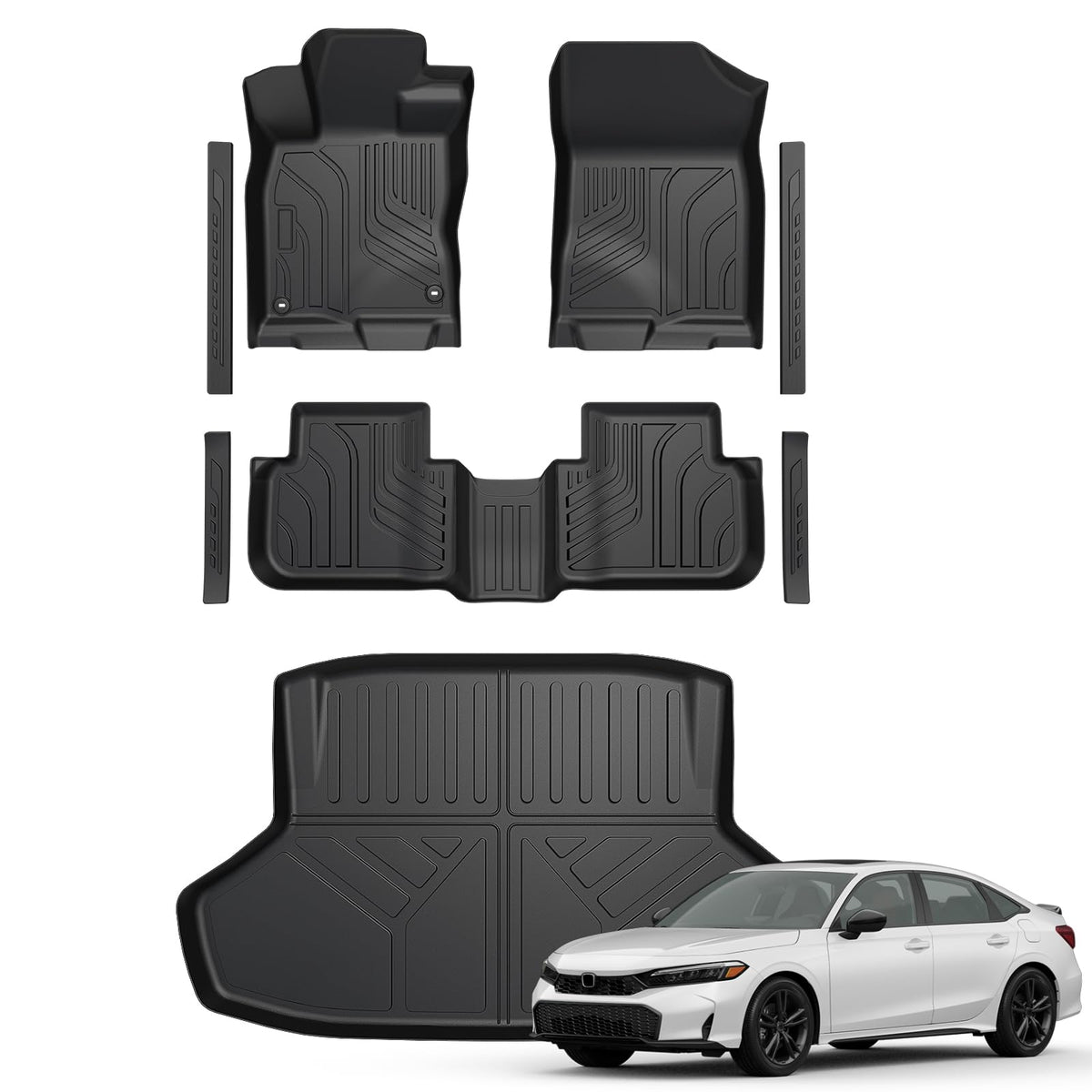 Floor Mats for 2016-2021 Honda Civic Sedan Accessories