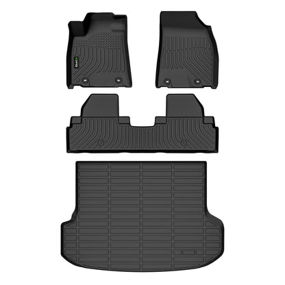 Floor Mats Custom for Toyota Corolla 2009-2013 All Weather Protection TPE Heavy Duty Non-Slip Automotive Floor Liners Fits Front& 2nd Row Full Set Accessories, Black