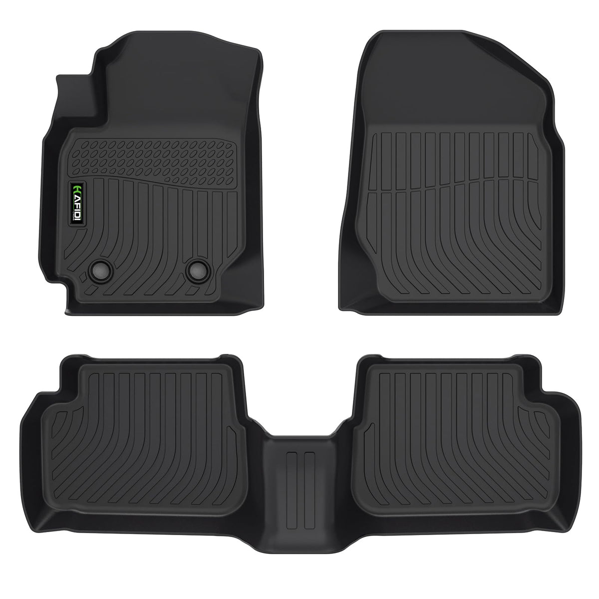 Floor Mats Custom for Toyota Corolla 2009-2013 All Weather Protection TPE Heavy Duty Non-Slip Automotive Floor Liners Fits Front& 2nd Row Full Set Accessories, Black