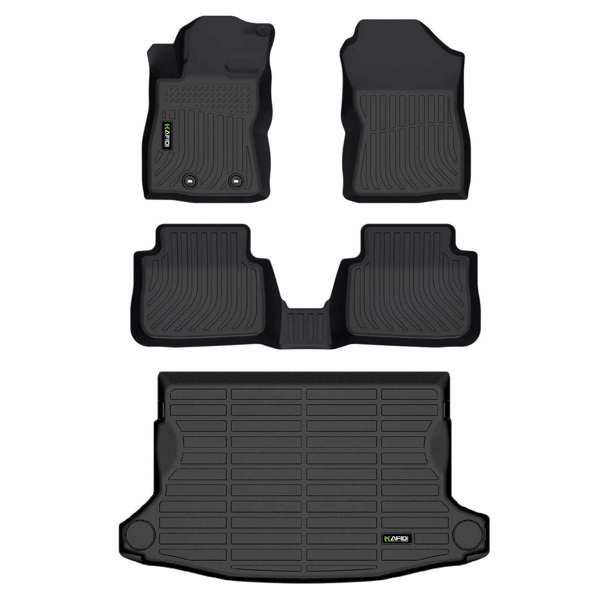 HAFIDI® Floor Mats & Cargo Liner Set Fit for 2023-2027 Kia NIRO & NIRO Hybrid (Not for NIRO EV &NIRO PHEV) All Weather Protection TPE Anti-Slip Floor Liners Custom Accessories -Black