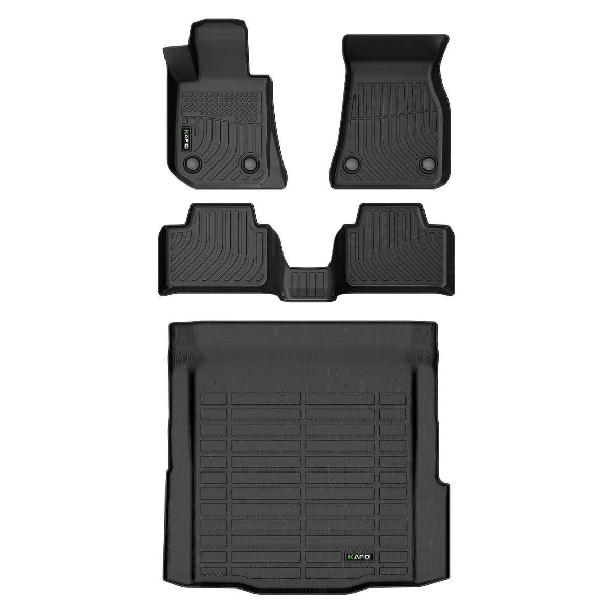 HAFIDI® Floor Mats & Cargo Liner Set Fit for 2023-2027 Kia NIRO & NIRO Hybrid (Not for NIRO EV &NIRO PHEV) All Weather Protection TPE Anti-Slip Floor Liners Custom Accessories -Black