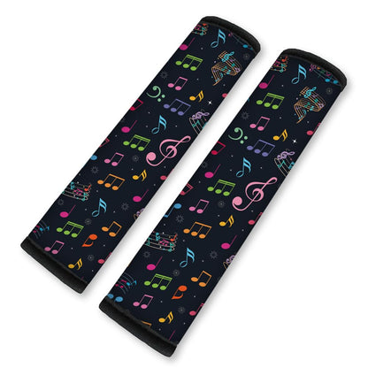 2Pcs Rainbow Skull Soft Auto Seat Belt Cover Pad 11" x 2.4"