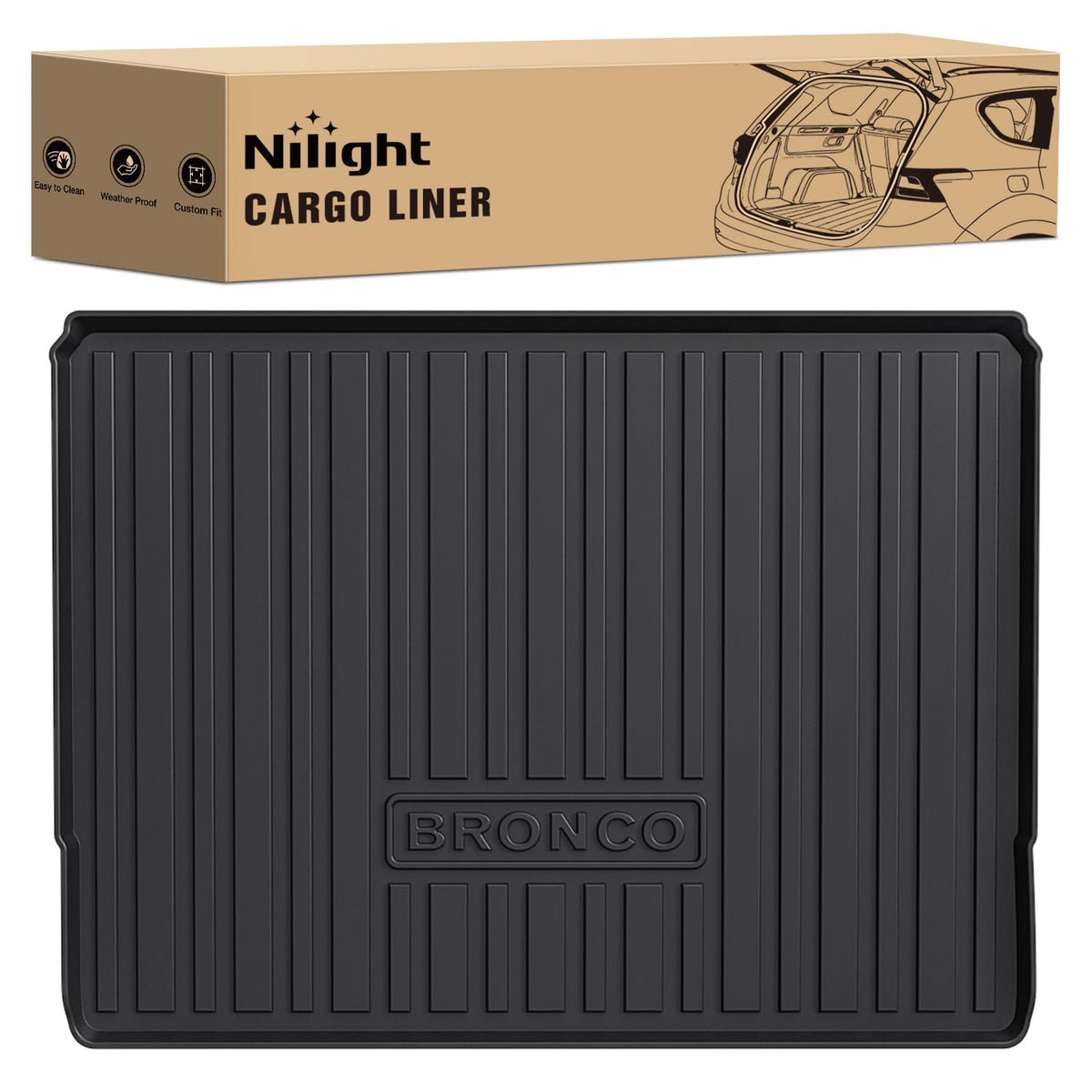 Nilight TPE Floor Mats for Ford F250 F350 F450 Super Duty Crew Cab