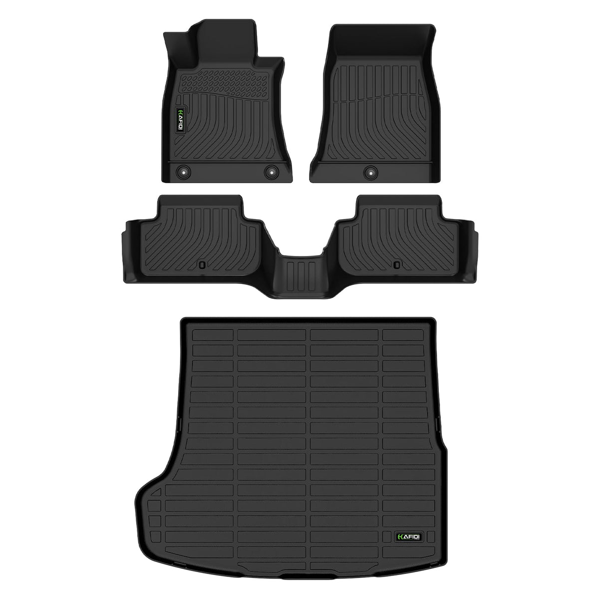 Floor Mats Custom for Toyota Corolla 2009-2013 All Weather Protection TPE Heavy Duty Non-Slip Automotive Floor Liners Fits Front& 2nd Row Full Set Accessories, Black