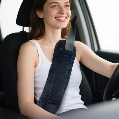 Rounded Corners Seat Belt Pillow for Post Heart Surgery