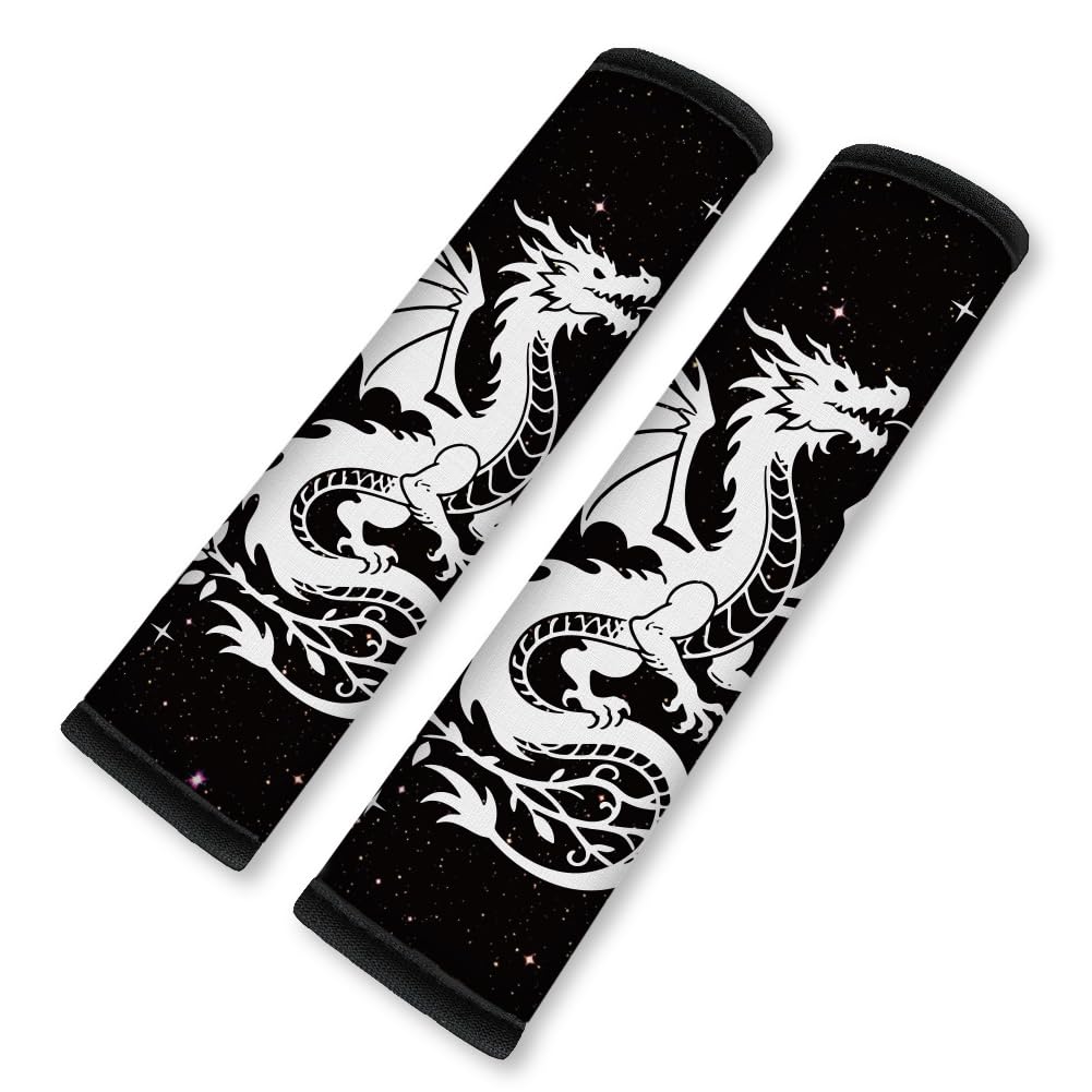 2Pcs Soft Auto Seat Belt Cover Pad Neon Galaxy Sea Turtle Print Colorful Car Seatbelt Shoulder Cushion for Comfortable Driving, Compatible with All Cars' Seatbelt and Backpack Straps