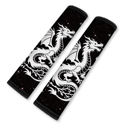 2Pcs Soft Auto Seat Belt Cover Pad Neon Galaxy Sea Turtle Print Colorful Car Seatbelt Shoulder Cushion for Comfortable Driving, Compatible with All Cars' Seatbelt and Backpack Straps