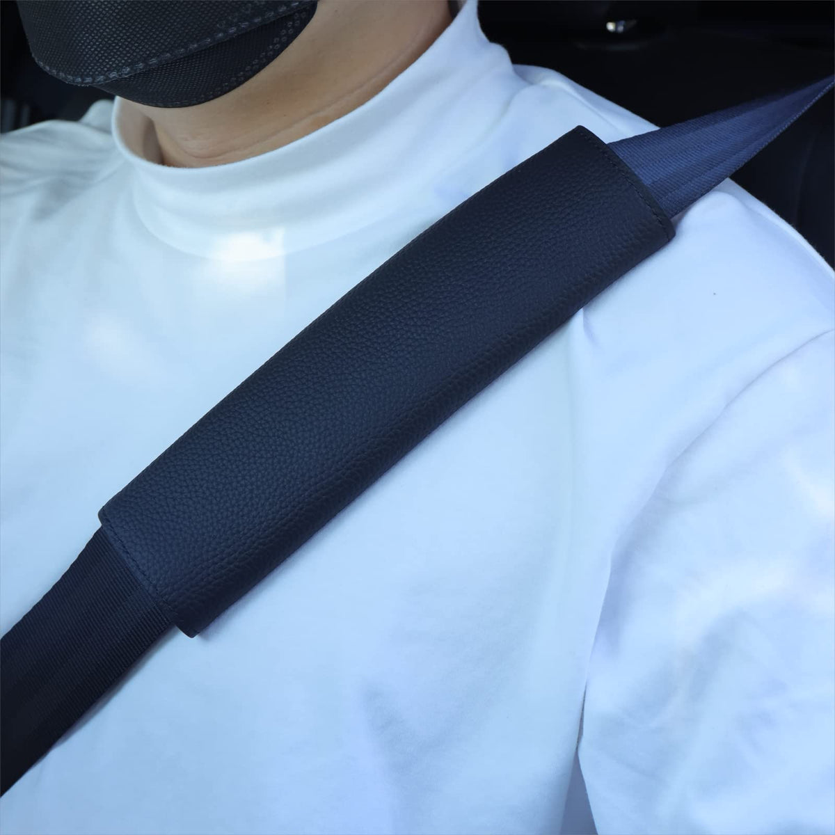 Car Seat Belt Covers for Adults Soft Leather Safety Seatbelt Shoulder Pad Neck Cushion Protector Comfortable Driving Car Accessories Truck SUV Airplane Backpack (SC01Brown-9in-2Pack)