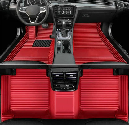 Custom Personalized Floor Mats for Cars，Luxury Full Coverage All Weather Car Floor Mats，Anti-Slip Leather Car Mat Set ，Custom Floor Mats for 99% of Cars, Trucks & SUVs (Pure Black)