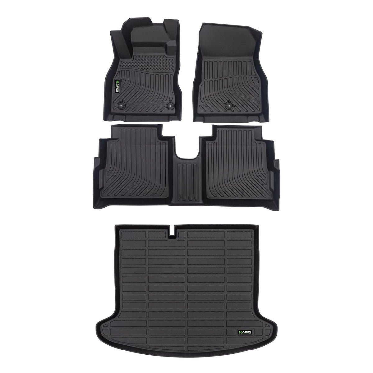 Floor Mats Custom for Toyota Corolla 2009-2013 All Weather Protection TPE Heavy Duty Non-Slip Automotive Floor Liners Fits Front& 2nd Row Full Set Accessories, Black