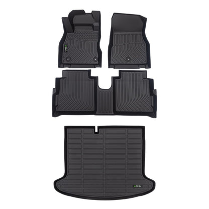 Floor Mats Custom for Toyota Corolla 2009-2013 All Weather Protection TPE Heavy Duty Non-Slip Automotive Floor Liners Fits Front& 2nd Row Full Set Accessories, Black