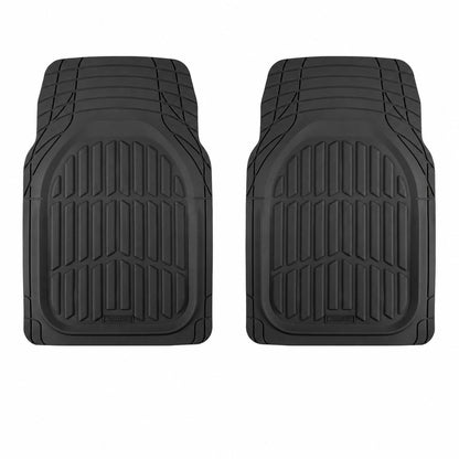Motor Trend FlexTough Floor Mats for Cars, Gray Deep Dish All-Weather Mats, Waterproof Trim-To Fit Automotive Floor Mats for Trucks SUV, Universal Liner Car Accessories