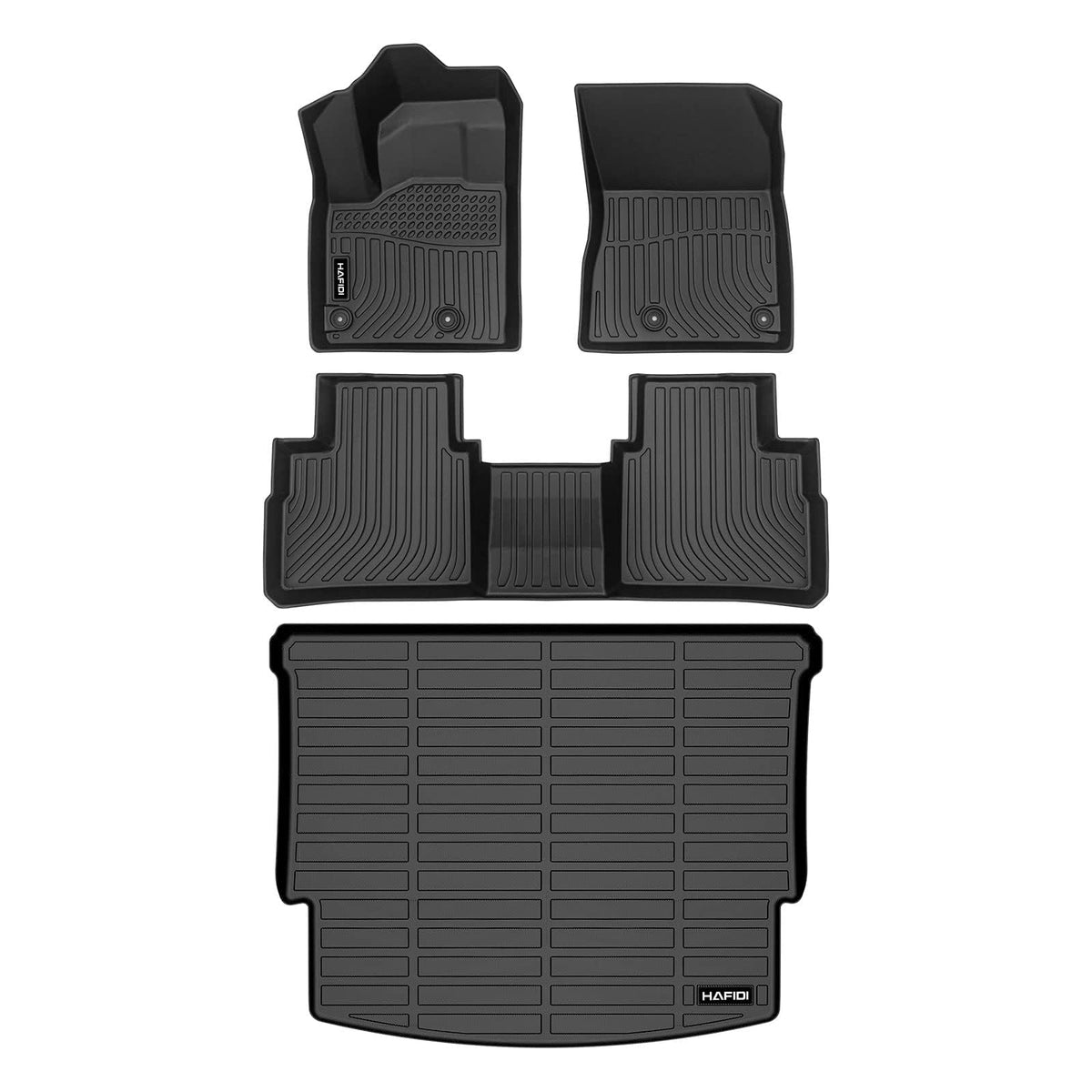 HAFIDI® Floor Mats & Cargo Liner Set Fit for 2023-2027 Kia NIRO & NIRO Hybrid (Not for NIRO EV &NIRO PHEV) All Weather Protection TPE Anti-Slip Floor Liners Custom Accessories -Black