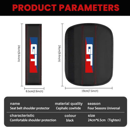 Seatbelt Shoulder Strap Pads, Car Seat Belt Protector Cover Compatible with Mustang GT, Universal Car Seatbelt Cover Interior Accessories.
