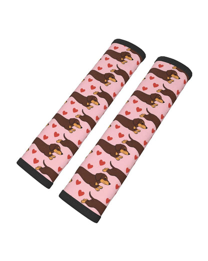 Seat Belt Shoulder Pad 2PCS - Glasses Dog
