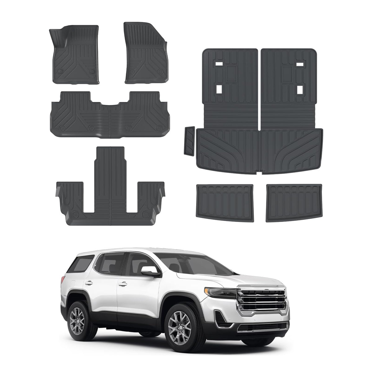 Rongtaod Floor Mats Set for 2021-2026 Kia Sorento 6&7 Seats Accessories