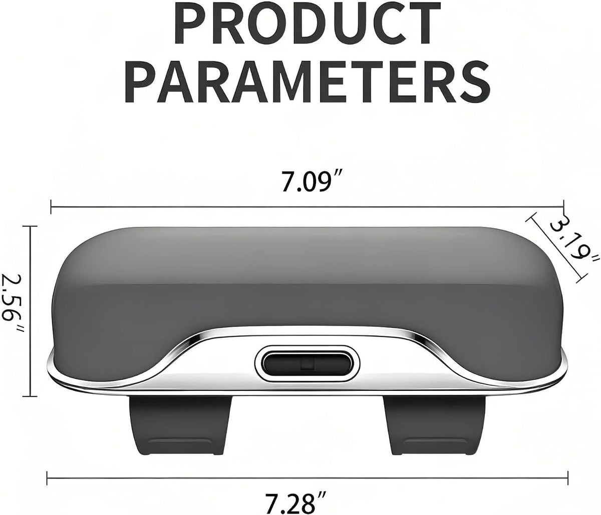 Gray Sunglass Holder for Car Visor Clip Glasses Case Car Sunglasses Case