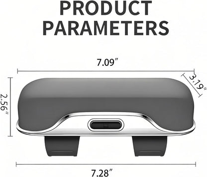 Gray Sunglass Holder for Car Visor Clip Glasses Case Car Sunglasses Case