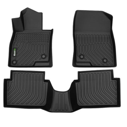 Floor Mats Custom for Toyota Corolla 2009-2013 All Weather Protection TPE Heavy Duty Non-Slip Automotive Floor Liners Fits Front& 2nd Row Full Set Accessories, Black