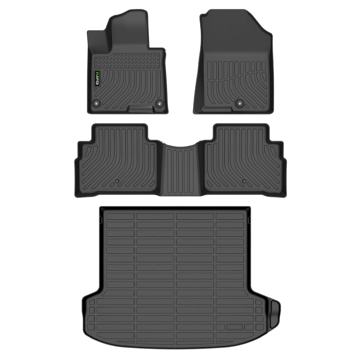 Floor Mats Custom for Toyota Corolla 2009-2013 All Weather Protection TPE Heavy Duty Non-Slip Automotive Floor Liners Fits Front& 2nd Row Full Set Accessories, Black