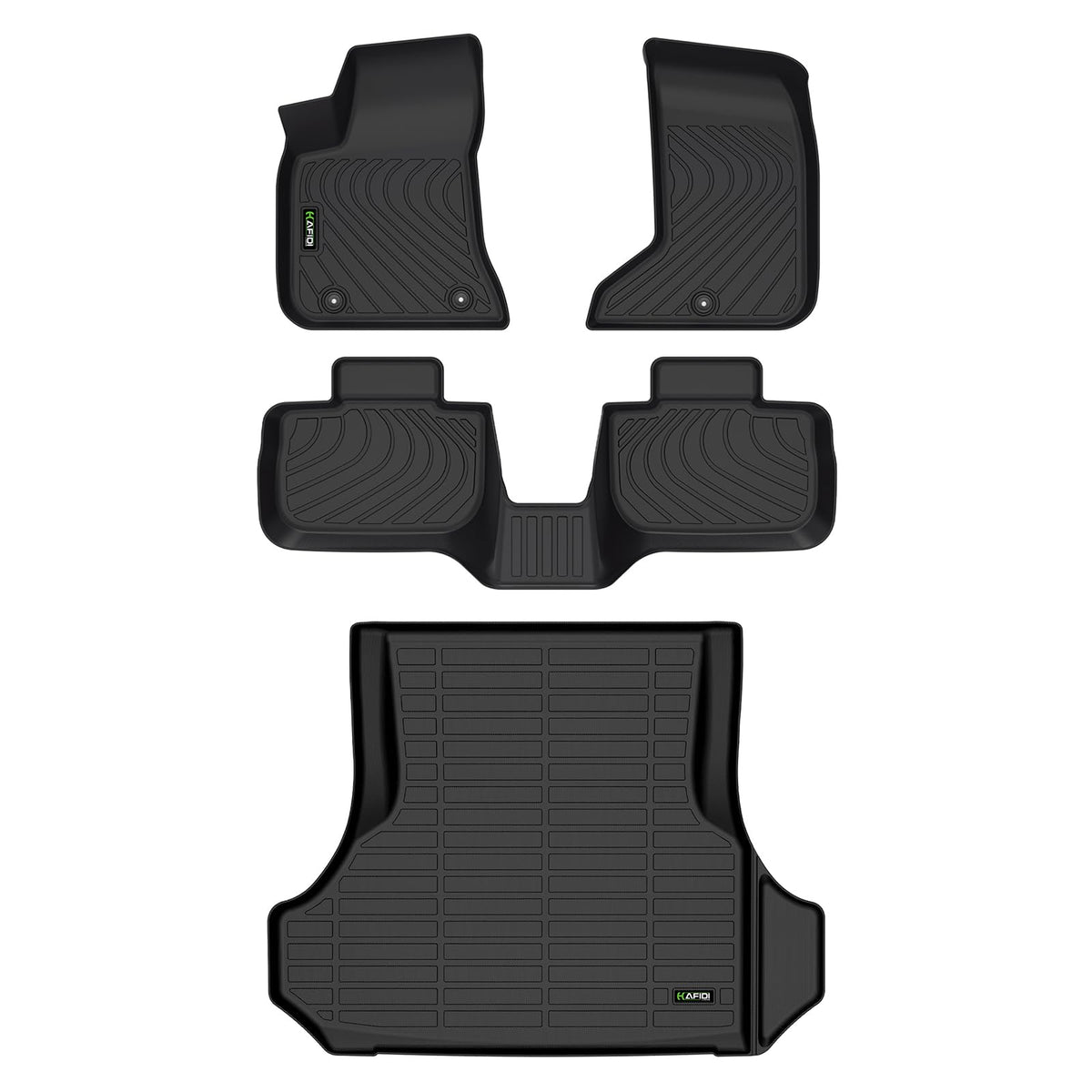 Floor Mats Custom for Toyota Corolla 2009-2013 All Weather Protection TPE Heavy Duty Non-Slip Automotive Floor Liners Fits Front& 2nd Row Full Set Accessories, Black