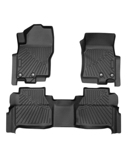 Powerty Floor Mats for 2019-2024 2025 Toyota RAV4 Accessories All Weather Floor Liner 3D TPO 1st & 2nd Row Floor Mat Heavy-Duty Floor Liners(FIT All Models)