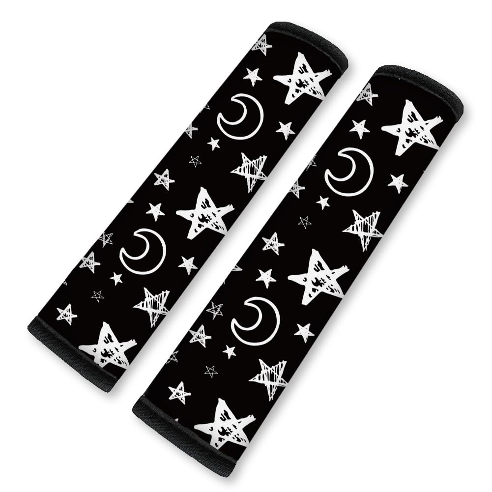2Pcs Soft Auto Seat Belt Cover Pad Neon Galaxy Sea Turtle Print Colorful Car Seatbelt Shoulder Cushion for Comfortable Driving, Compatible with All Cars' Seatbelt and Backpack Straps