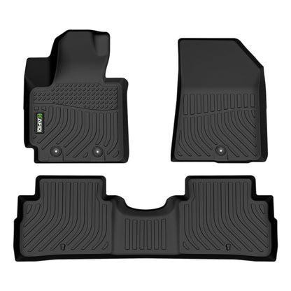 Floor Mats Custom for Toyota Corolla 2009-2013 All Weather Protection TPE Heavy Duty Non-Slip Automotive Floor Liners Fits Front& 2nd Row Full Set Accessories, Black