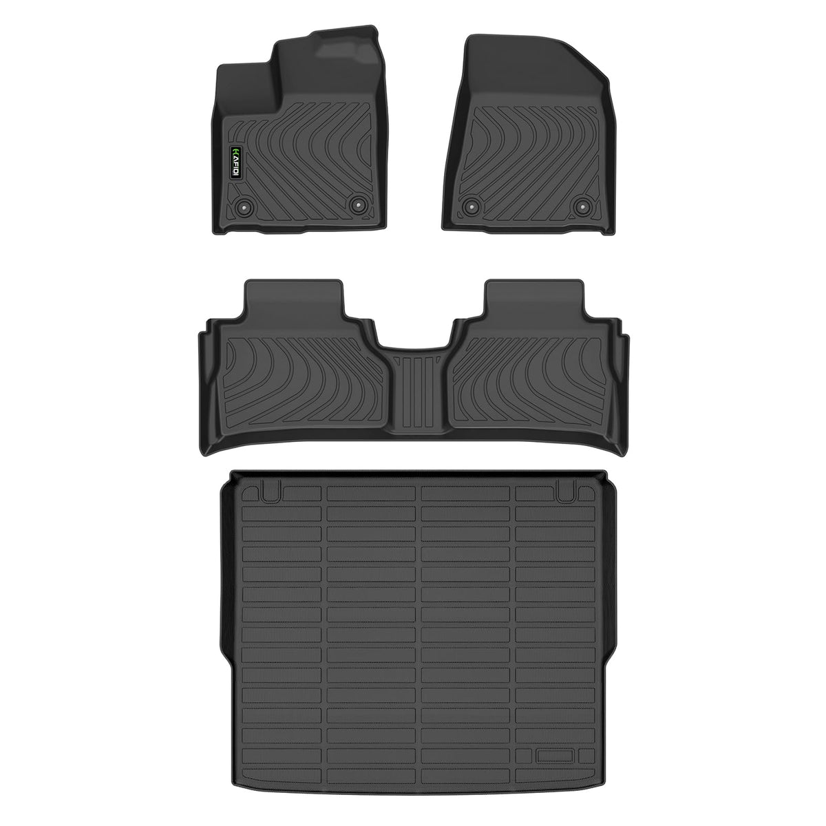 Floor Mats Custom for Toyota Corolla 2009-2013 All Weather Protection TPE Heavy Duty Non-Slip Automotive Floor Liners Fits Front& 2nd Row Full Set Accessories, Black