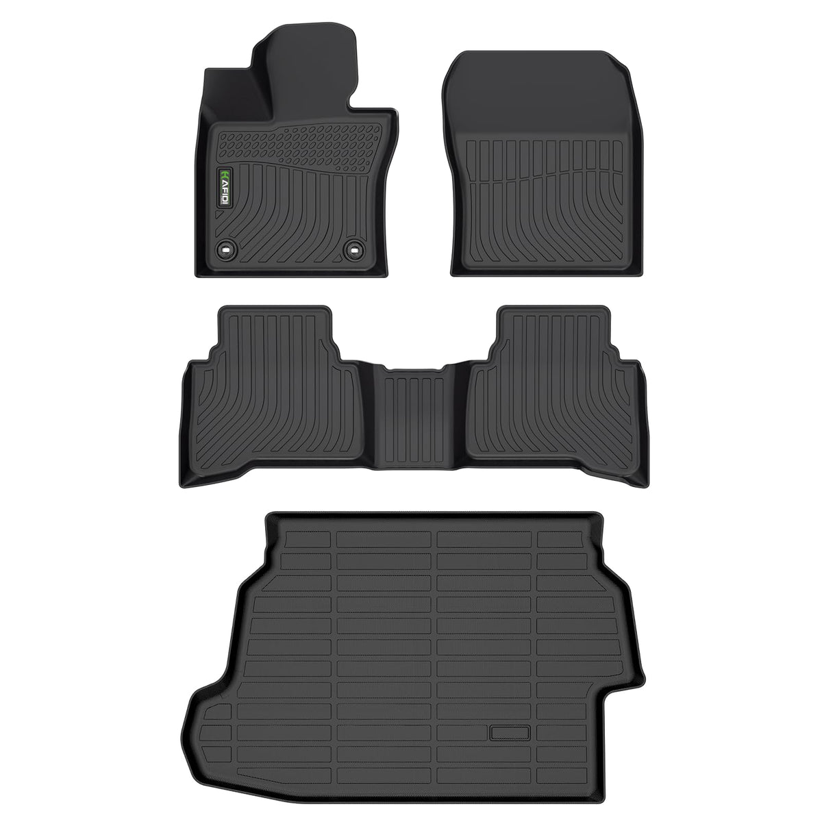 HAFIDI® Floor Mats & Cargo Liner Set Fit for 2023-2027 Kia NIRO & NIRO Hybrid (Not for NIRO EV &NIRO PHEV) All Weather Protection TPE Anti-Slip Floor Liners Custom Accessories -Black