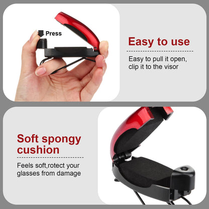 Frienda 10 Pcs Sunglass Visor Clip for Car, Colorful
