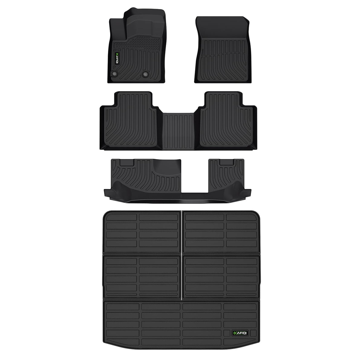 Floor Mats Custom for Toyota Corolla 2009-2013 All Weather Protection TPE Heavy Duty Non-Slip Automotive Floor Liners Fits Front& 2nd Row Full Set Accessories, Black