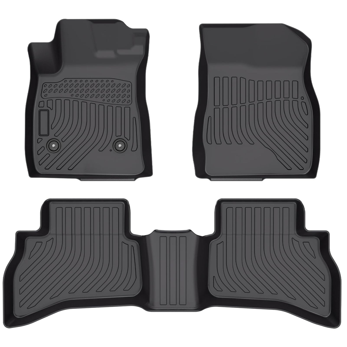 Car Floor Mats for 2012-2018 Ford Focus,All Weather TPE Rubber Full Set Includes 1st 2nd Row Front Maximum Coverage,Non Slip (for 2012-2018 Ford Focus)