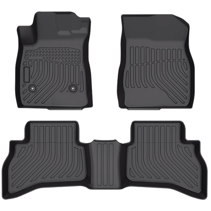 Car Floor Mats for 2012-2017 Chevy Equinox &GMC Terrain/Terrain Denali,All Weather TPE Full Set Includes 1st 2nd Row Front (for 12-17 Chevrolet Equinox/GMC Terrain/Denali)
