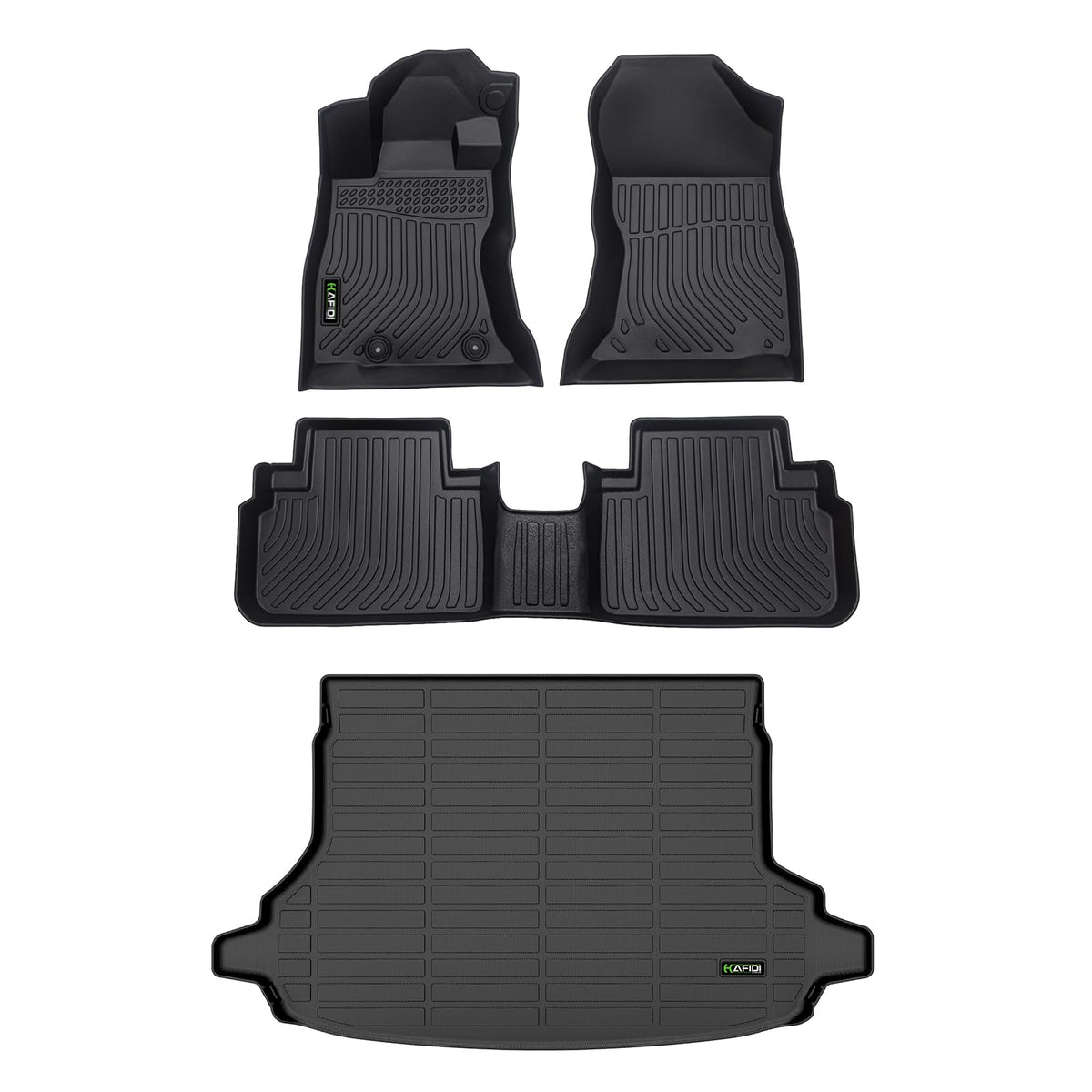 Floor Mats Custom for Toyota Corolla 2009-2013 All Weather Protection TPE Heavy Duty Non-Slip Automotive Floor Liners Fits Front& 2nd Row Full Set Accessories, Black
