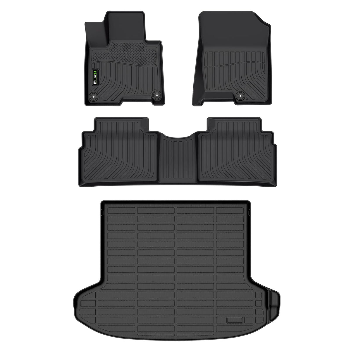 Floor Mats Custom for Toyota Corolla 2009-2013 All Weather Protection TPE Heavy Duty Non-Slip Automotive Floor Liners Fits Front& 2nd Row Full Set Accessories, Black