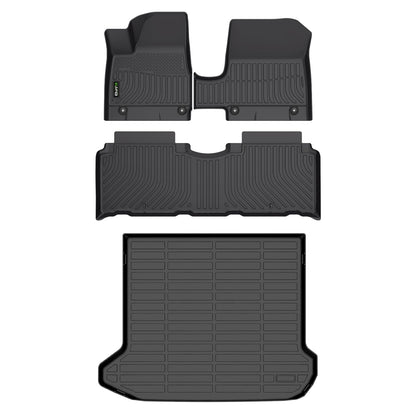 Floor Mats Custom for Toyota Corolla 2009-2013 All Weather Protection TPE Heavy Duty Non-Slip Automotive Floor Liners Fits Front& 2nd Row Full Set Accessories, Black