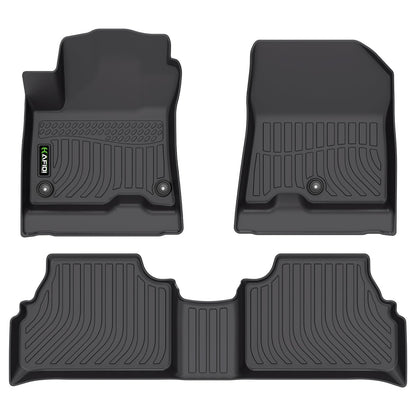 Floor Mats Custom for Toyota Corolla 2009-2013 All Weather Protection TPE Heavy Duty Non-Slip Automotive Floor Liners Fits Front& 2nd Row Full Set Accessories, Black