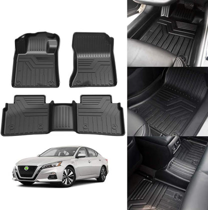 KUST Custom Fit Floor Mats for 2019-2025 2026 Nissan Altima Accessories All Weather Floor Mat Carpet Liners Front Rear 2 Row Seat Black Liner TPE