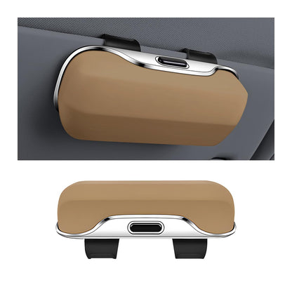 Zipelo 7.09 x 2.56 Inch Car Sun Visor Sunglasses Case, Black