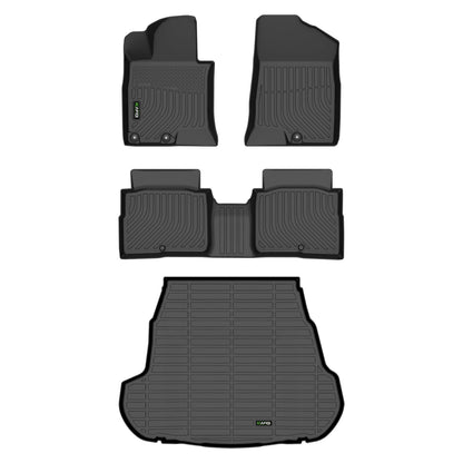 HAFIDI® Floor Mats & Cargo Liner Set Fit for 2023-2027 Kia NIRO & NIRO Hybrid (Not for NIRO EV &NIRO PHEV) All Weather Protection TPE Anti-Slip Floor Liners Custom Accessories -Black