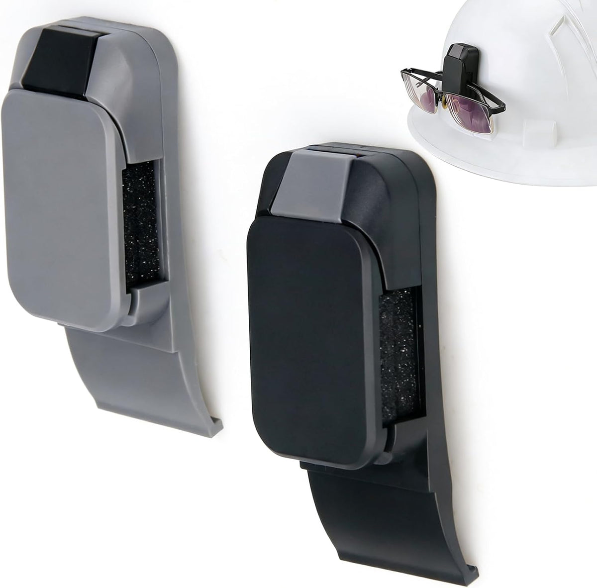 Glasses Holders for Pyramex Ridgeline Hard Hat Accessory，Sunglasses clips can be securely attached to the sun visor