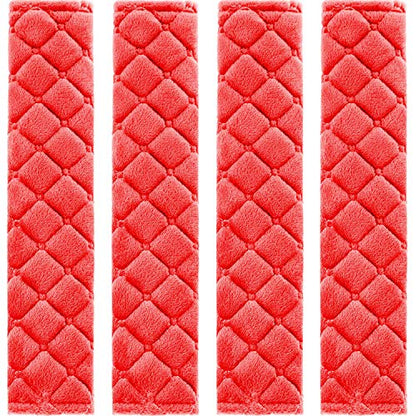 Tatuo 4 Pack Seat Belt Cover Extra Long Soft Pad for Car,15.8 Inch,Black