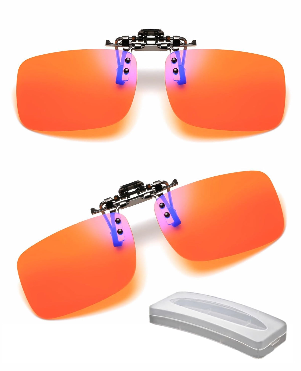 Clip on Flip up Polarized Lens For Prescription Glasses UV Protection Sunglasses (Clear lenses not Polarized)